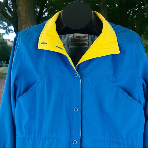 Vintage London Fog Hooded Jacket Coat | Women’s 16 Reg | Vintage Yellow - Picture 14 of 15